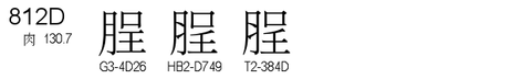 U+812D